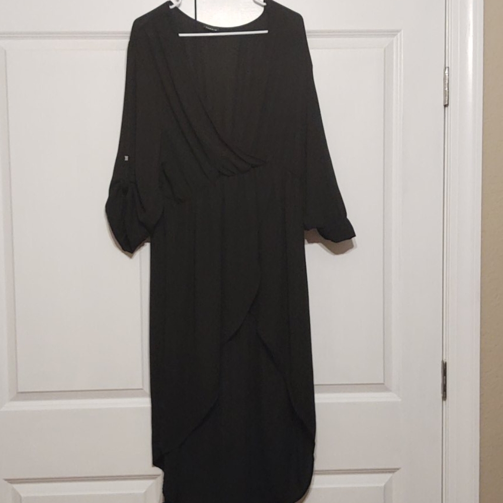 Black high-low top
